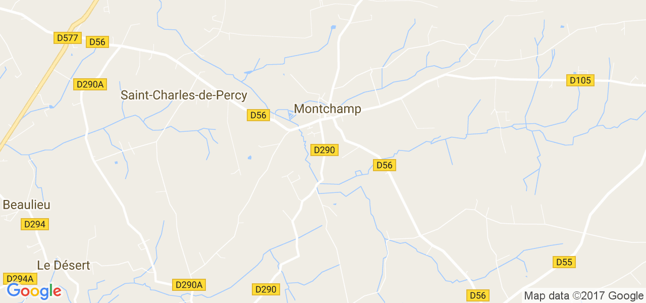 map de la ville de Montchamp