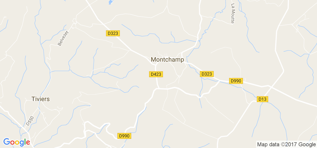 map de la ville de Montchamp