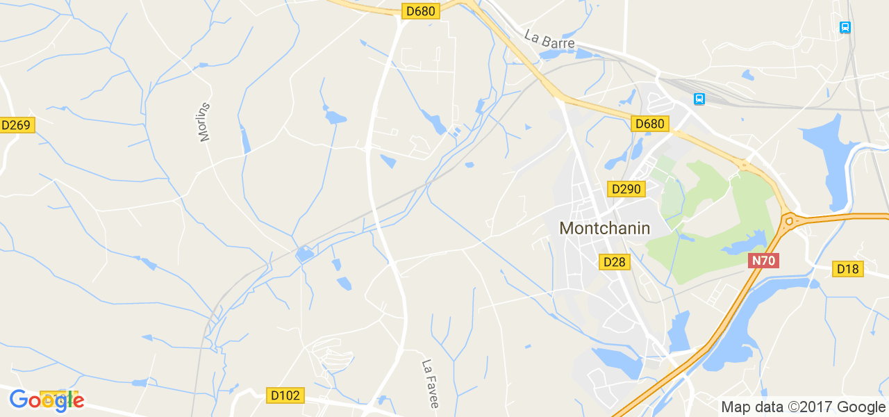 map de la ville de Montchanin