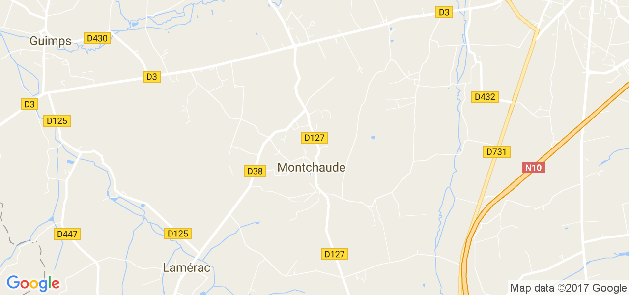 map de la ville de Montchaude