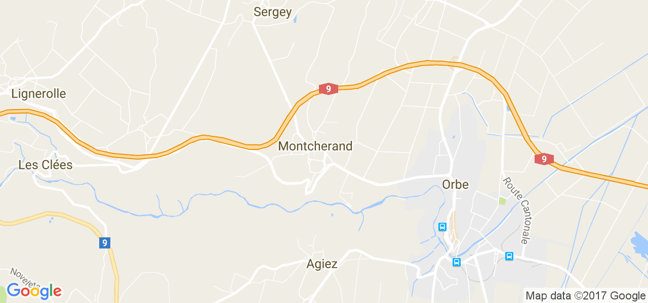 map de la ville de Montcherand