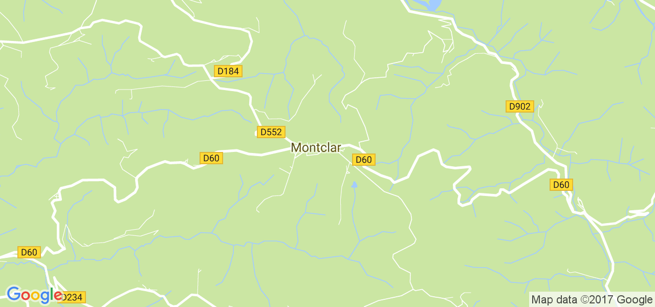 map de la ville de Montclar