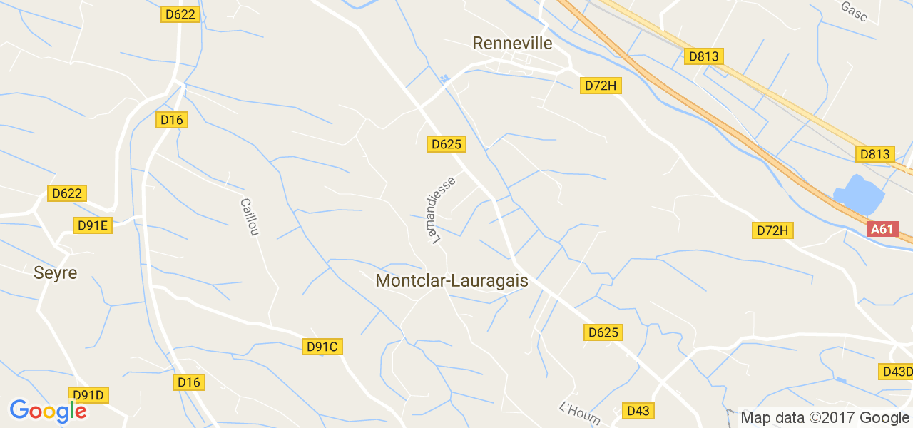 map de la ville de Montclar-Lauragais