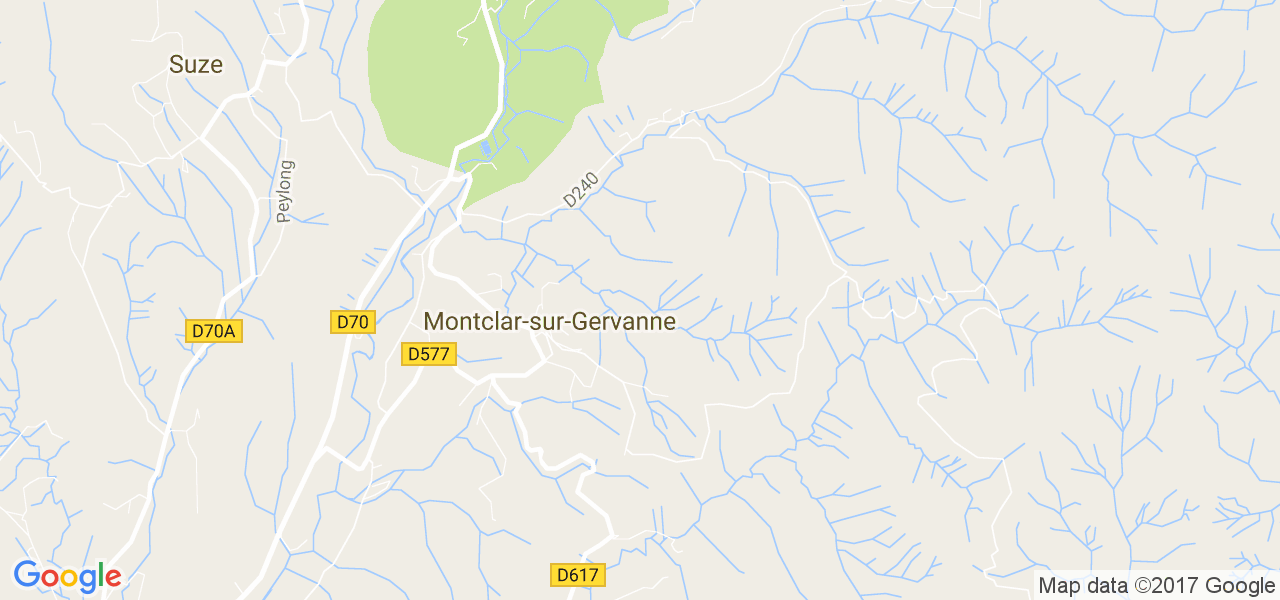 map de la ville de Montclar-sur-Gervanne