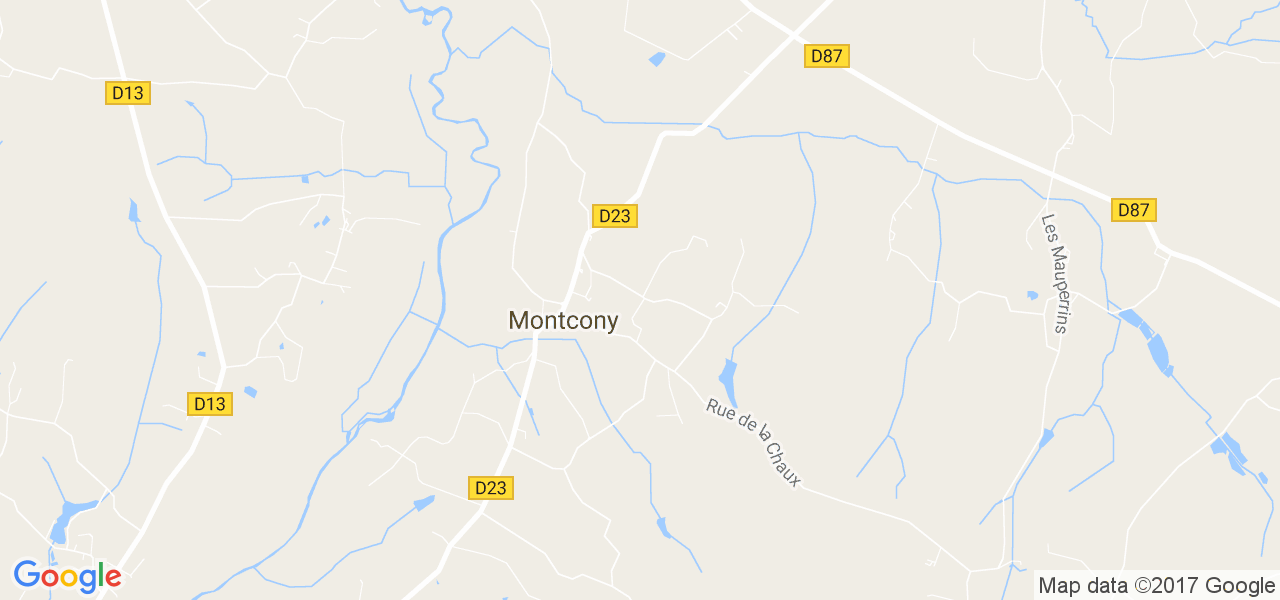 map de la ville de Montcony