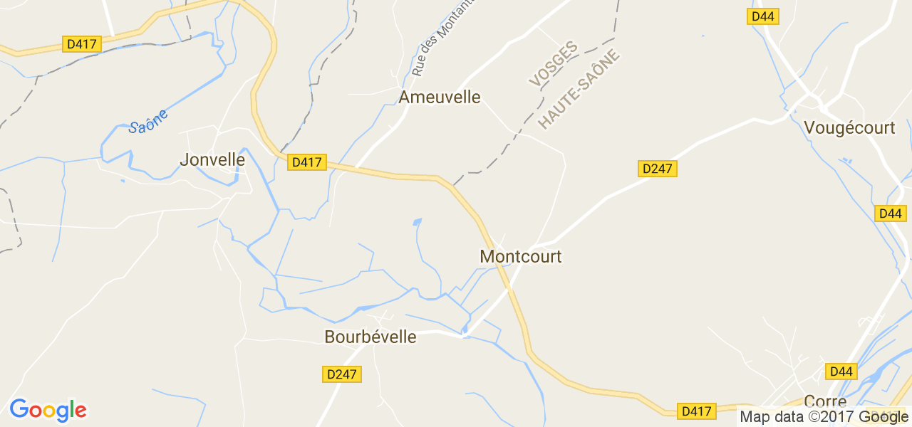 map de la ville de Montcourt