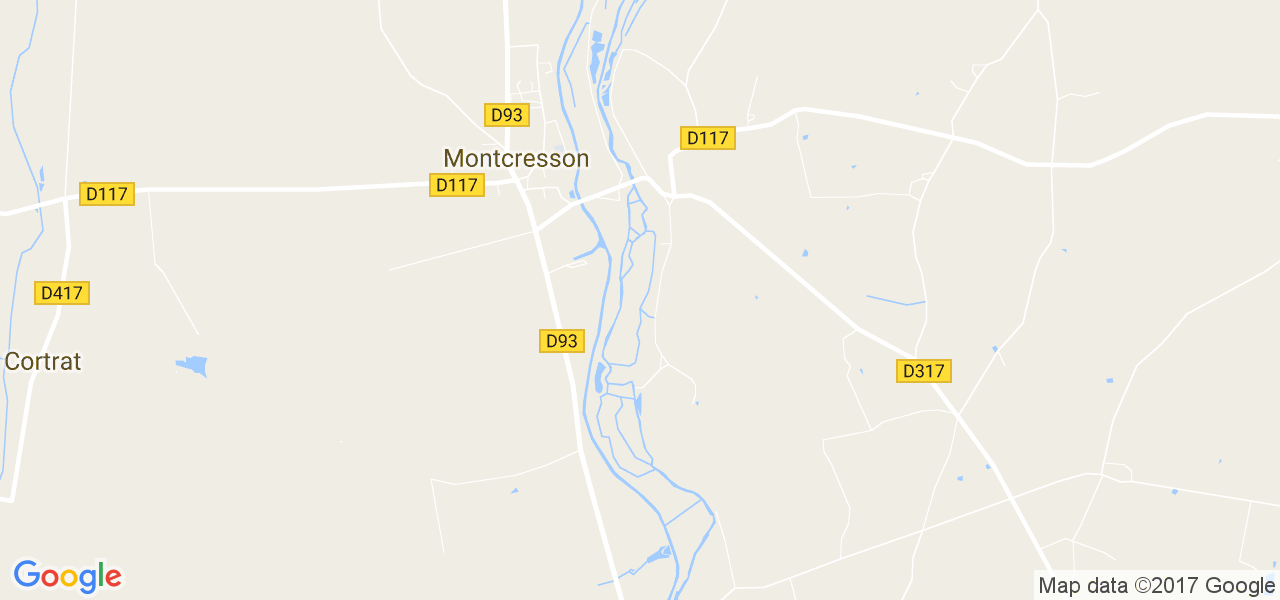 map de la ville de Montcresson