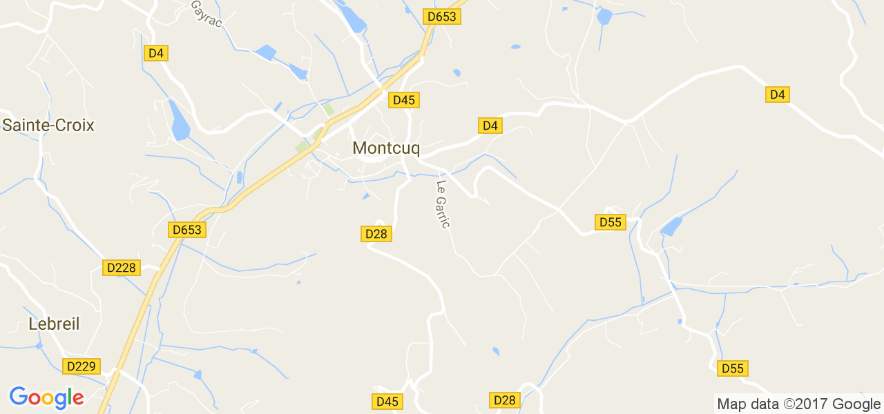 map de la ville de Montcuq