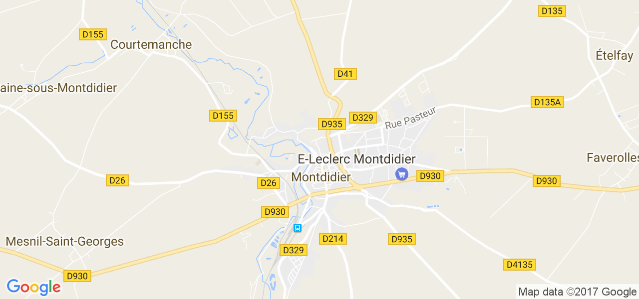 map de la ville de Montdidier