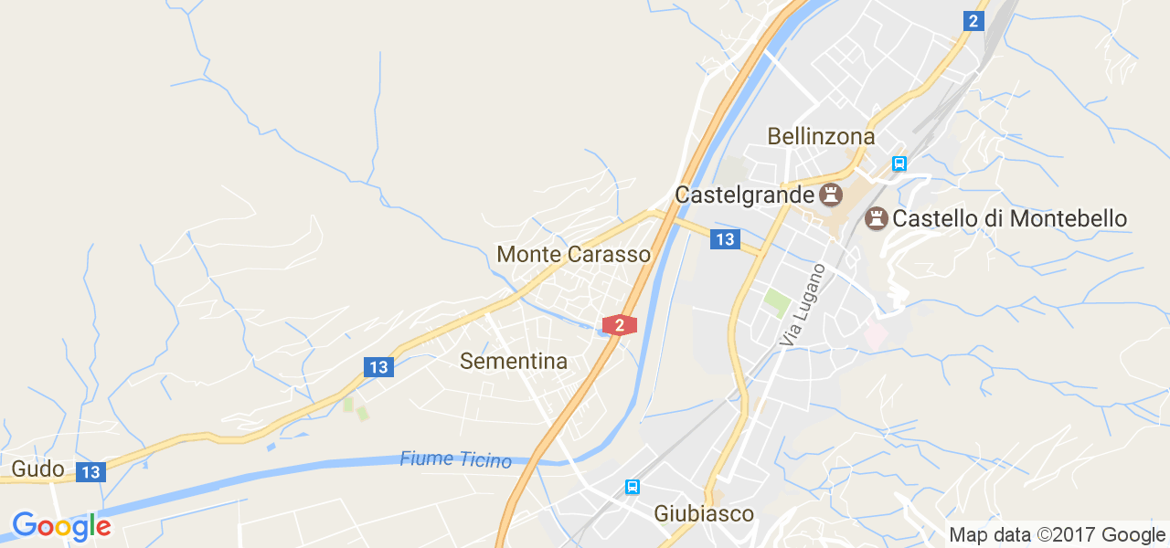 map de la ville de Monte Carasso