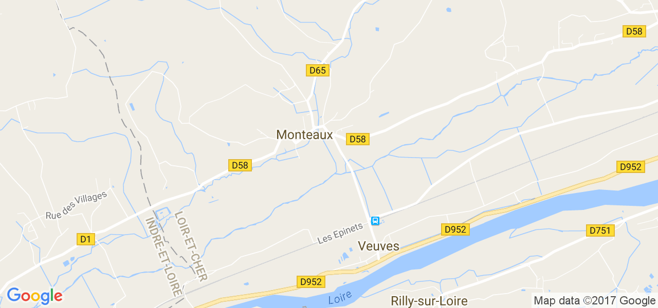 map de la ville de Monteaux