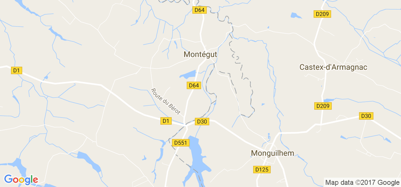 map de la ville de Montégut