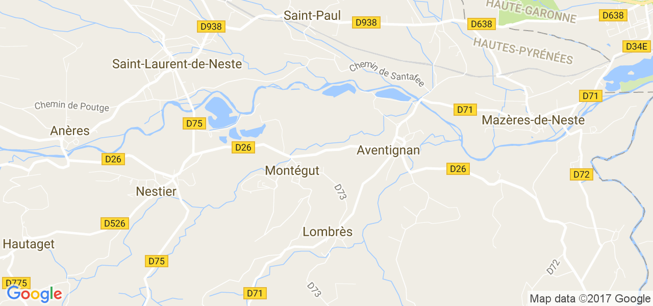 map de la ville de Montégut