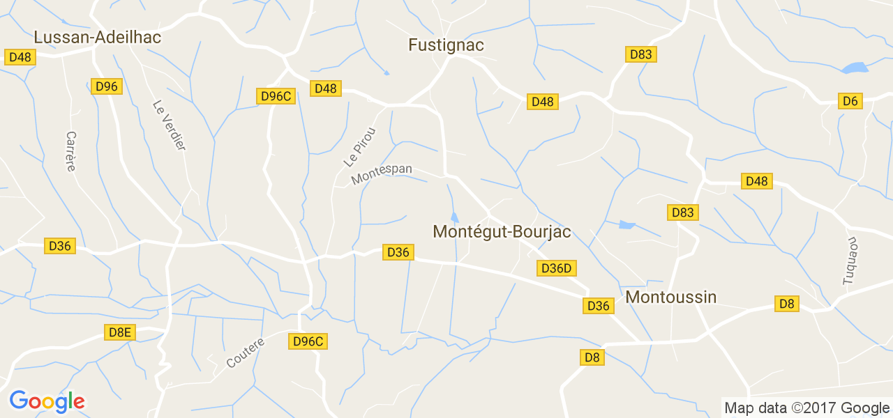 map de la ville de Montégut-Bourjac