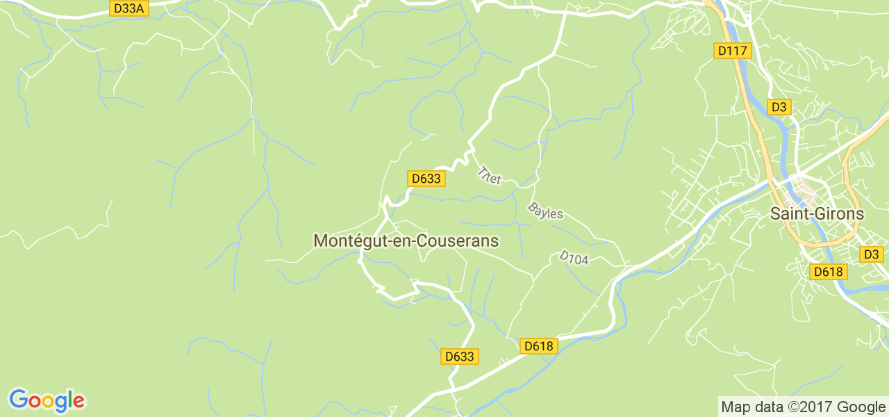 map de la ville de Montégut-en-Couserans