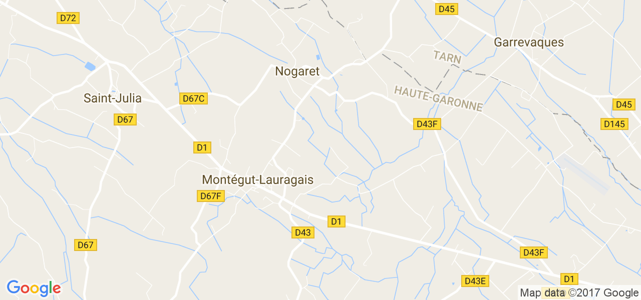 map de la ville de Montégut-Lauragais