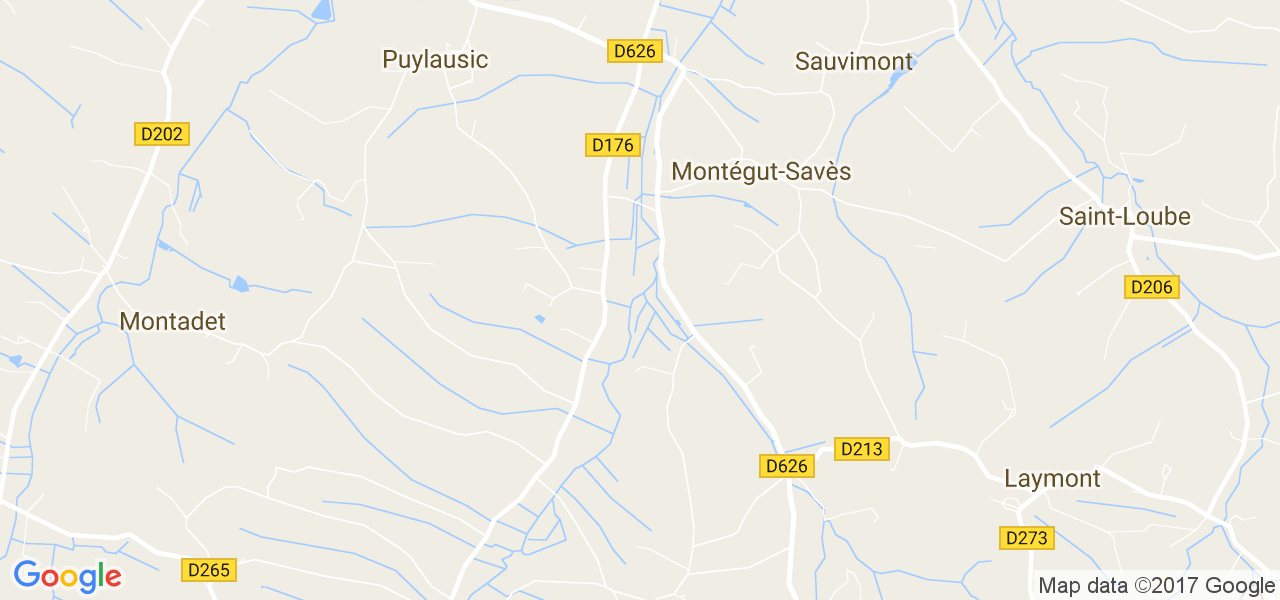 map de la ville de Montégut-Savès