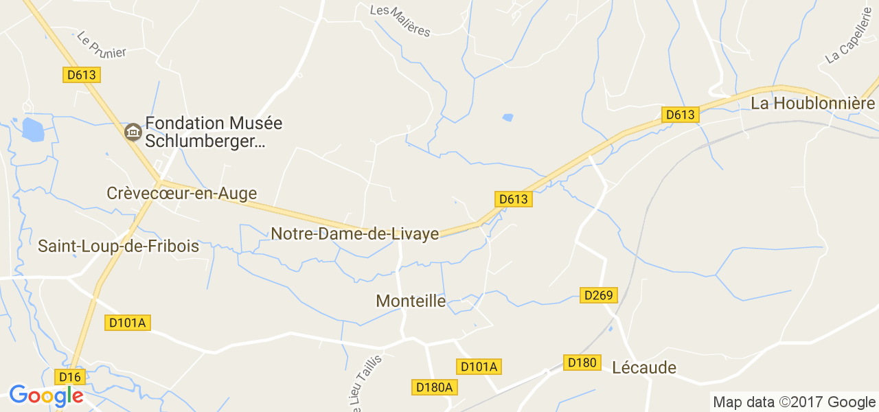 map de la ville de Monteille