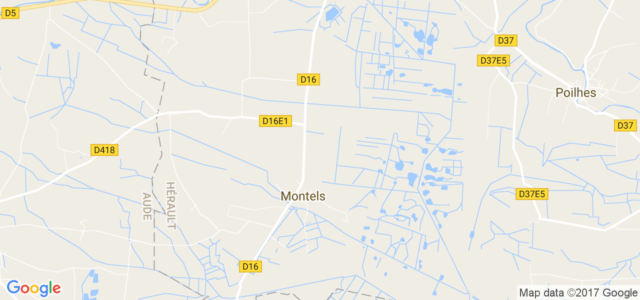 map de la ville de Montels