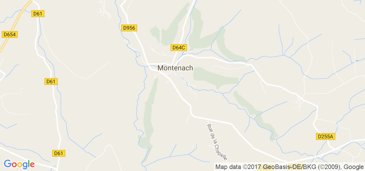 map de la ville de Montenach