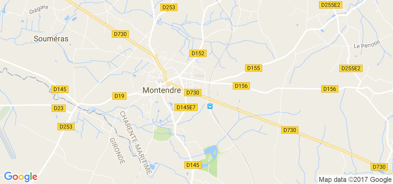 map de la ville de Montendre