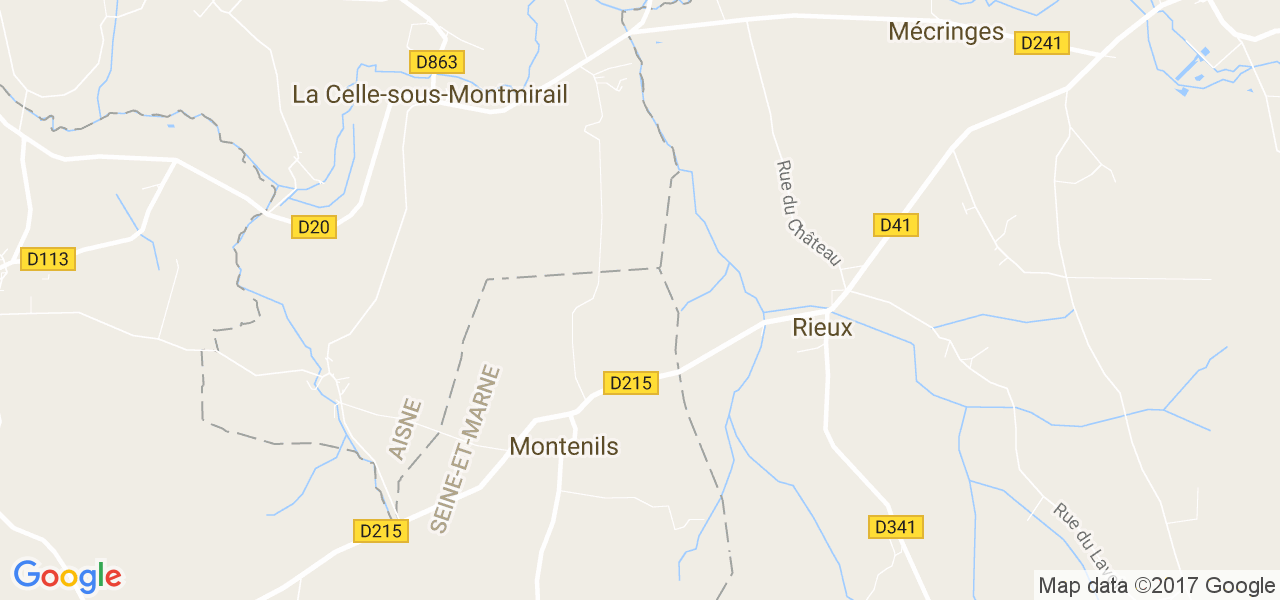 map de la ville de Montenils