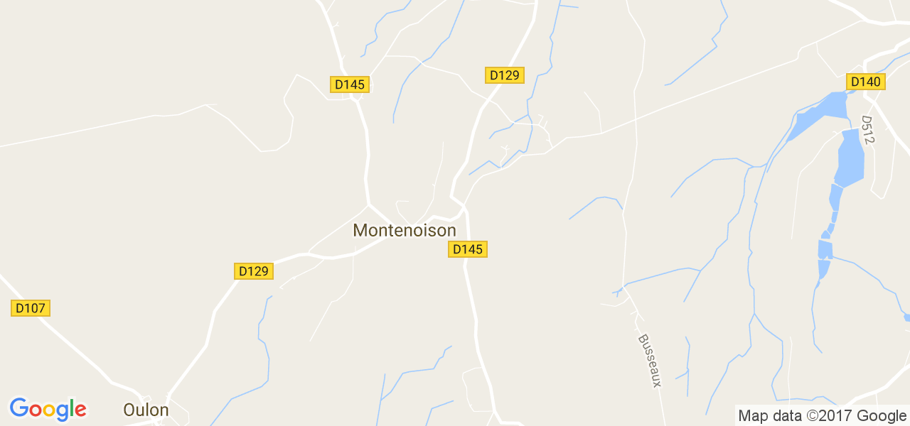 map de la ville de Montenoison