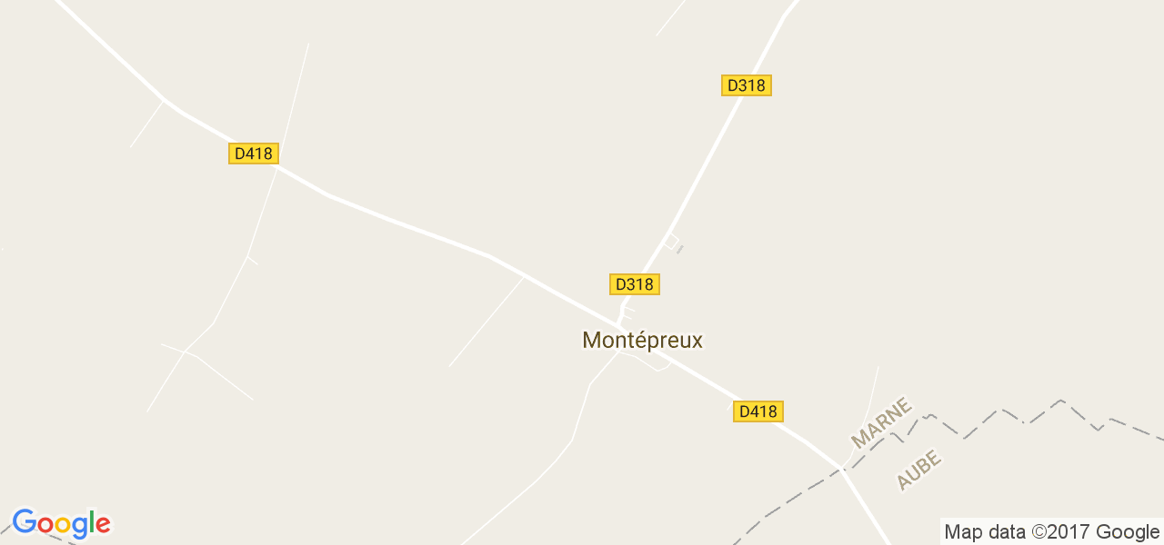 map de la ville de Montépreux