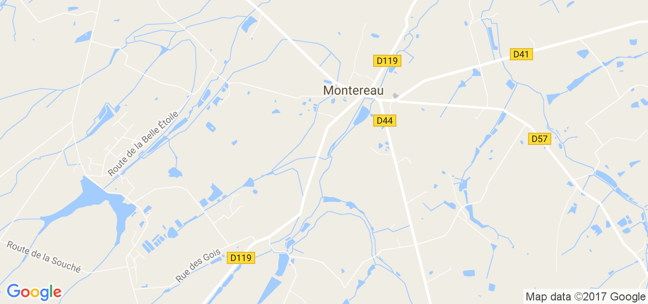 map de la ville de Montereau