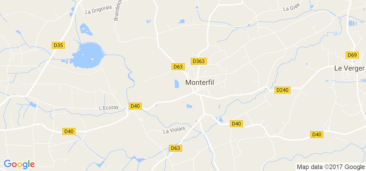 map de la ville de Monterfil