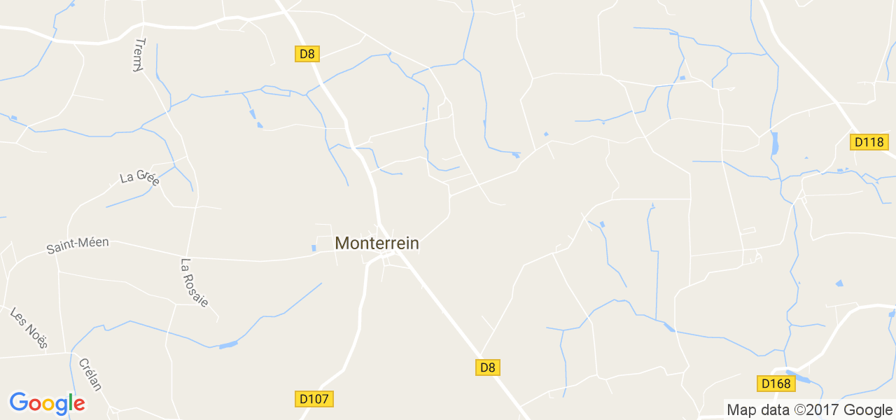 map de la ville de Monterrein