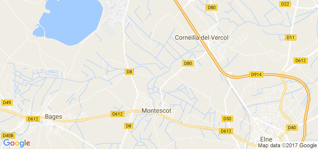 map de la ville de Montescot