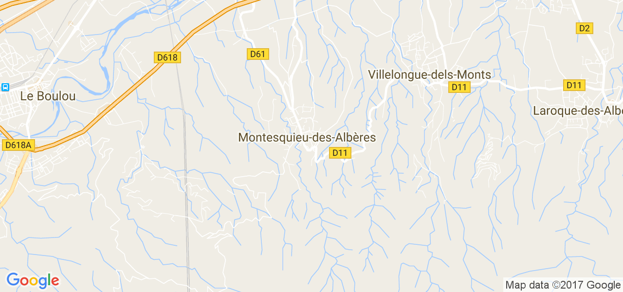 map de la ville de Montesquieu-des-Albères