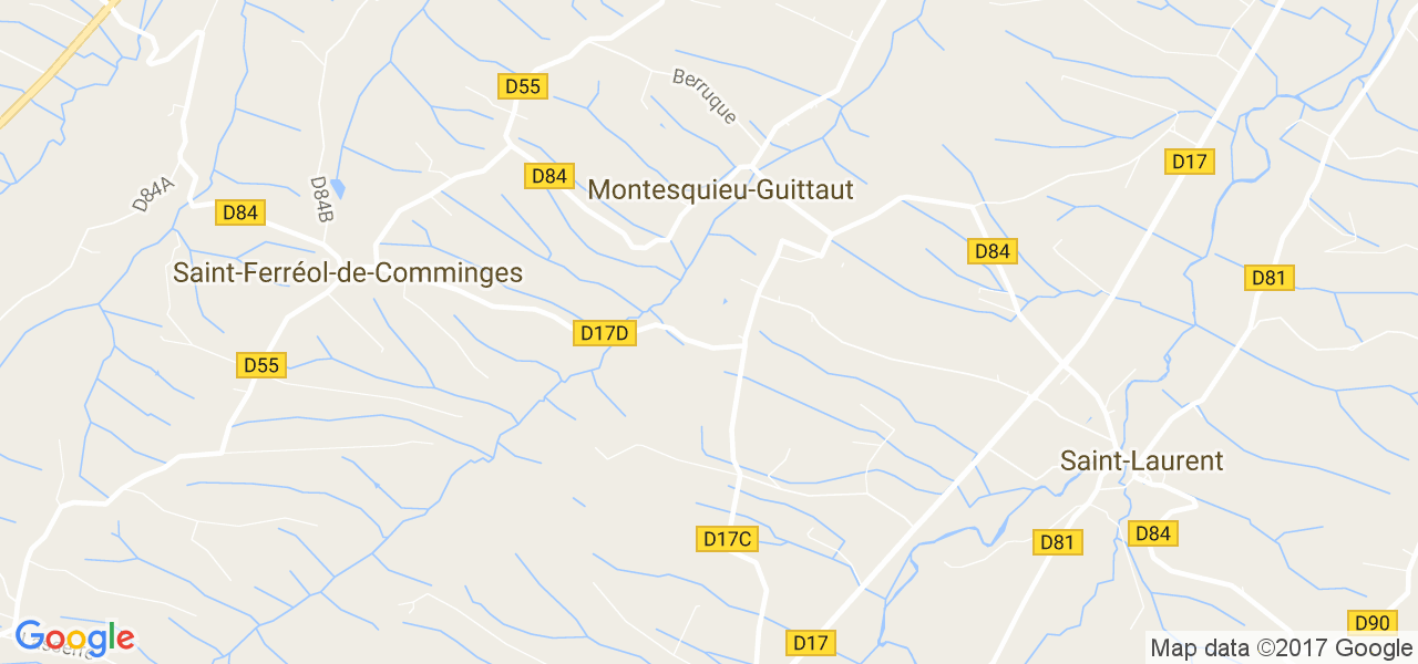 map de la ville de Montesquieu-Guittaut