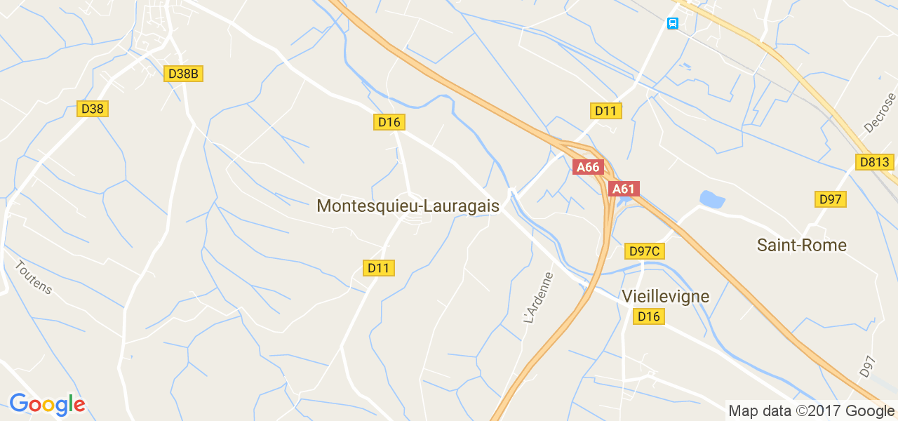 map de la ville de Montesquieu-Lauragais