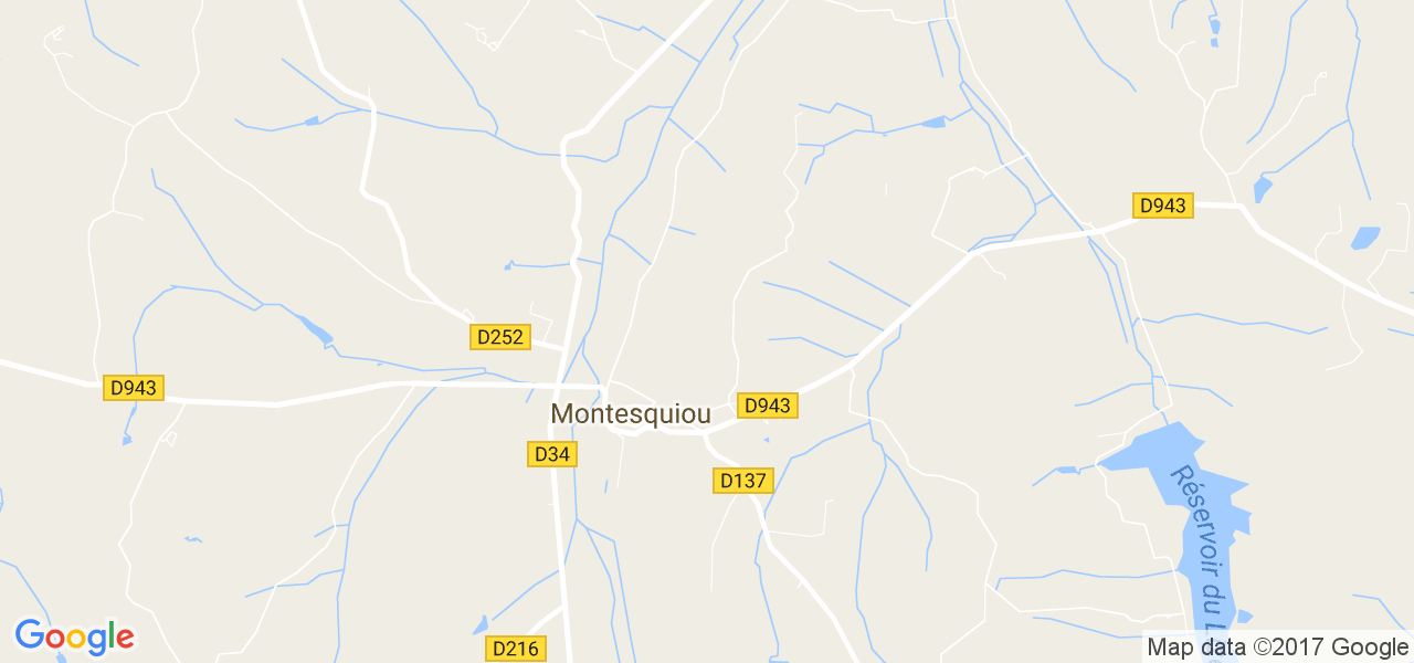 map de la ville de Montesquiou