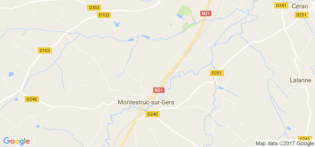 map de la ville de Montestruc-sur-Gers