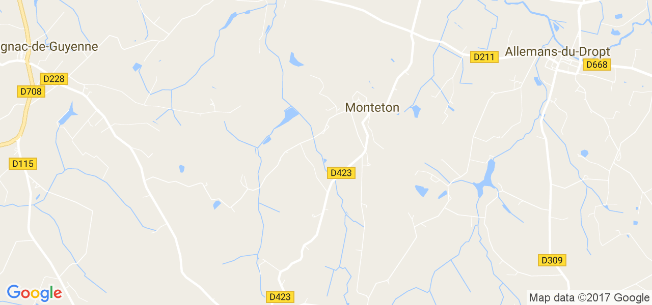 map de la ville de Monteton