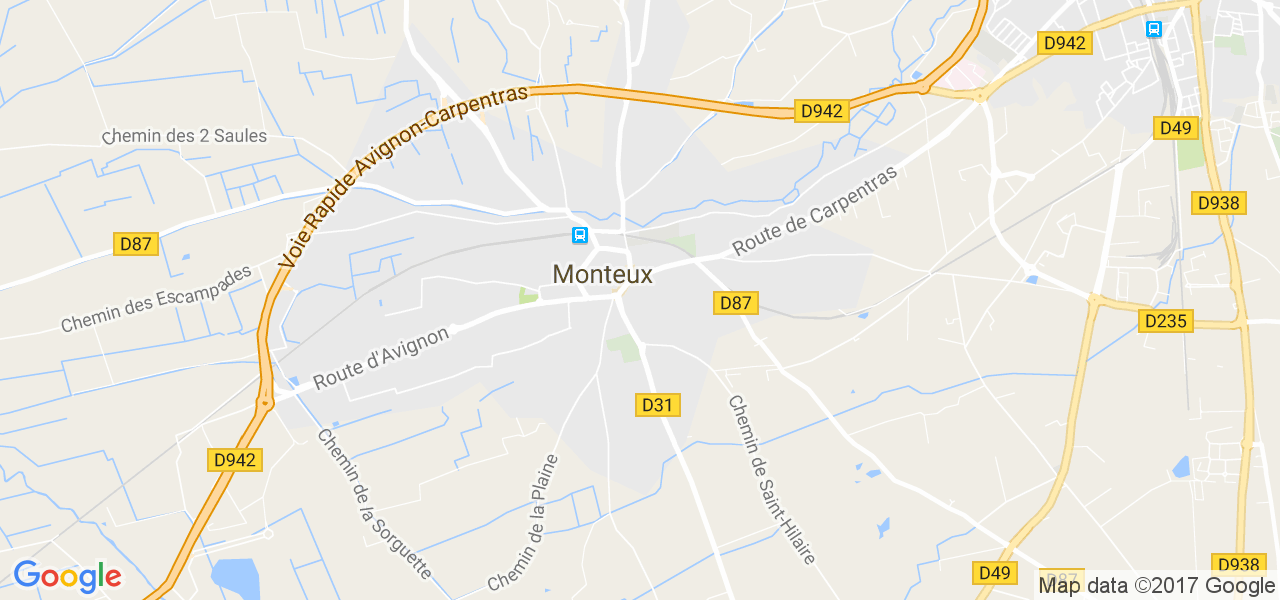 map de la ville de Monteux