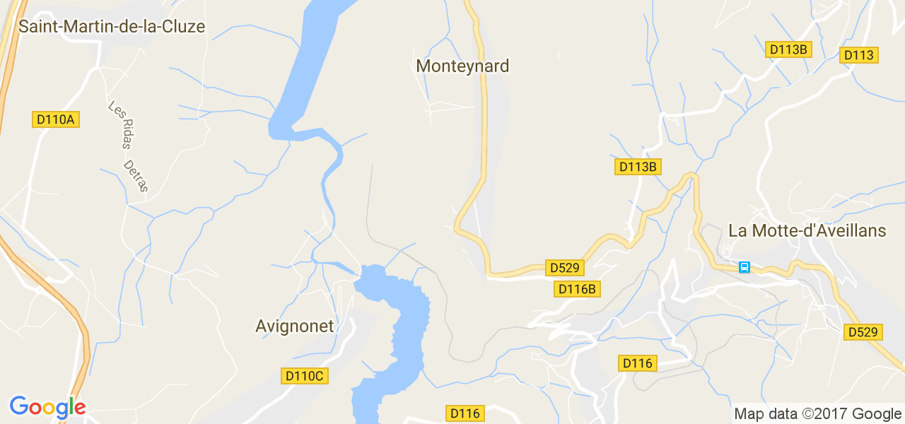 map de la ville de Monteynard