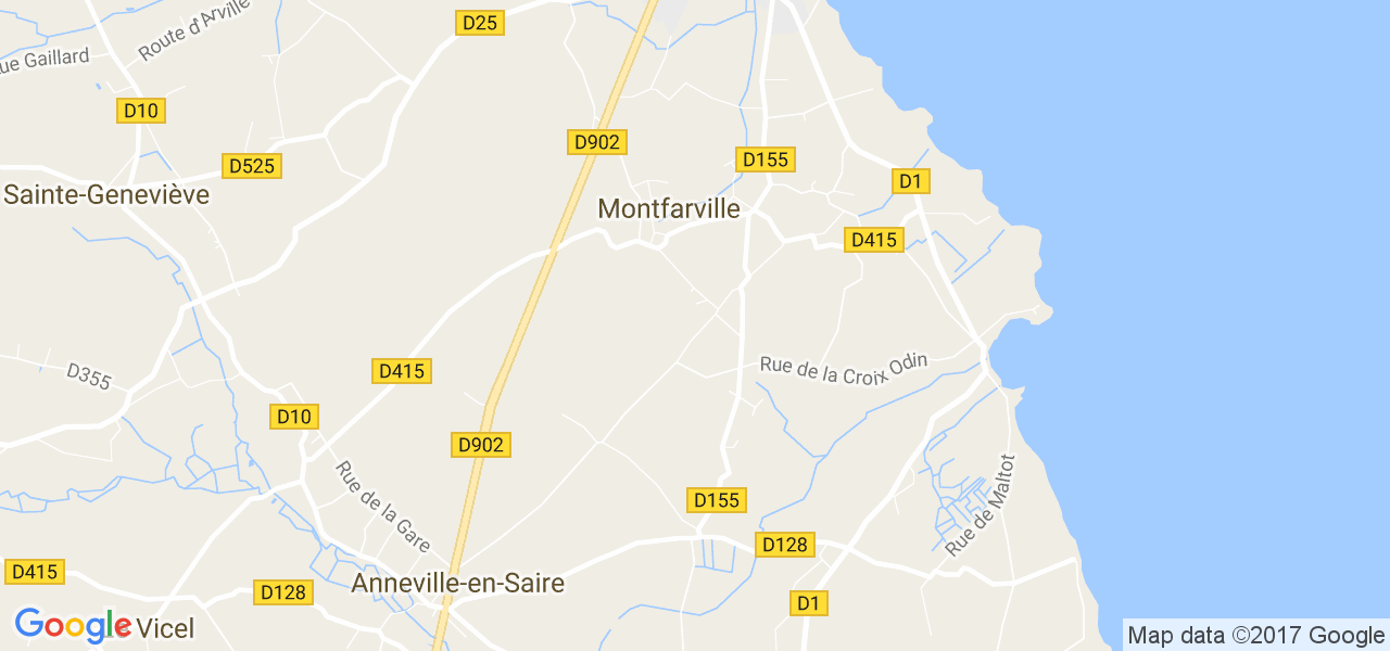 map de la ville de Montfarville