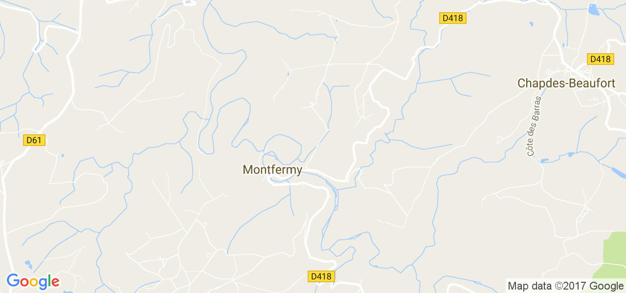 map de la ville de Montfermy