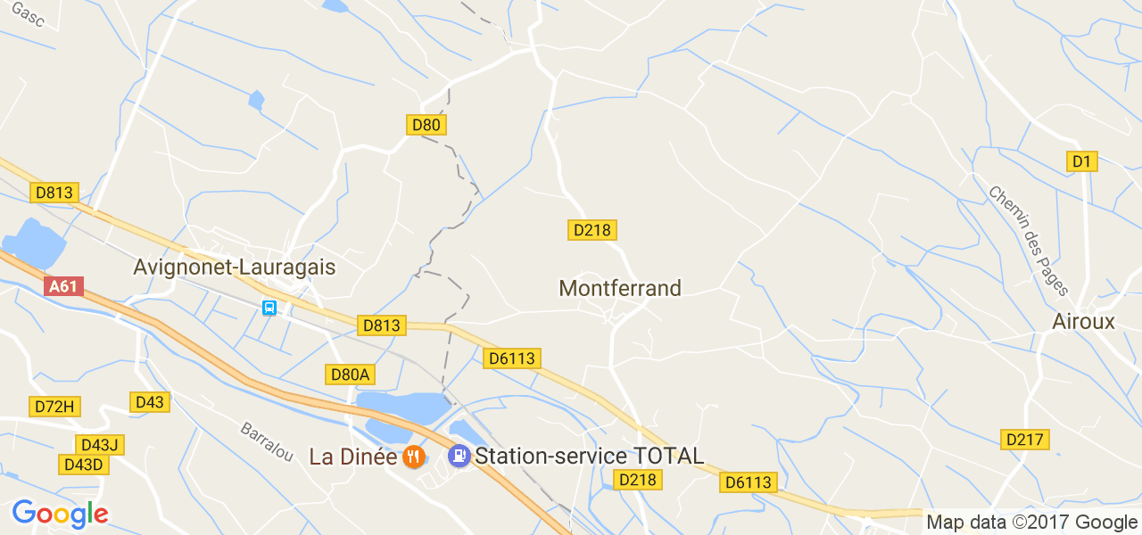 map de la ville de Montferrand