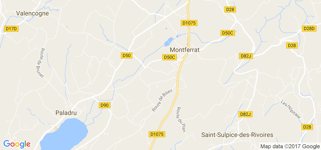 map de la ville de Montferrat