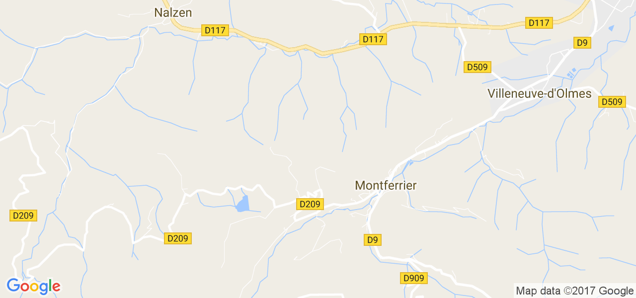 map de la ville de Montferrier