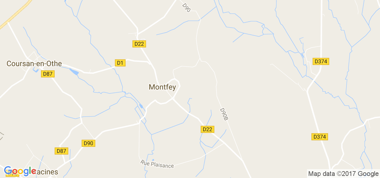 map de la ville de Montfey