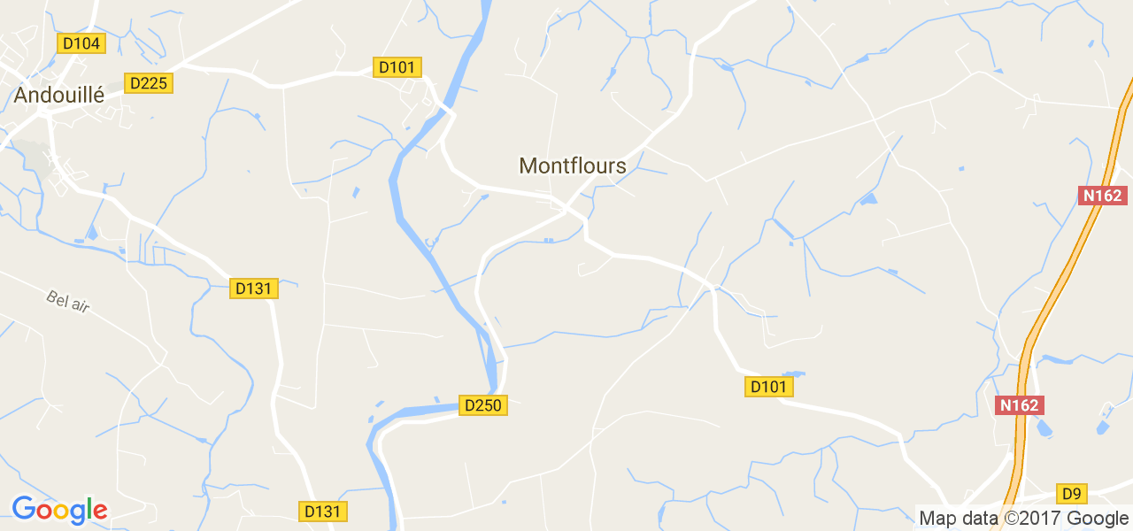 map de la ville de Montflours