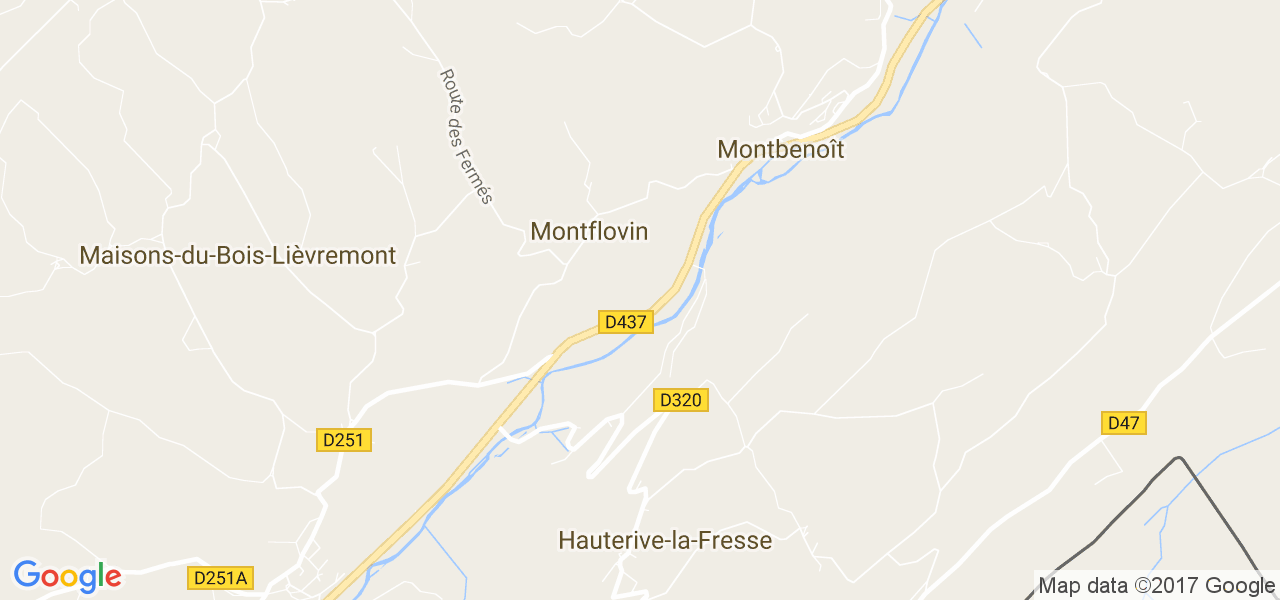 map de la ville de Montflovin