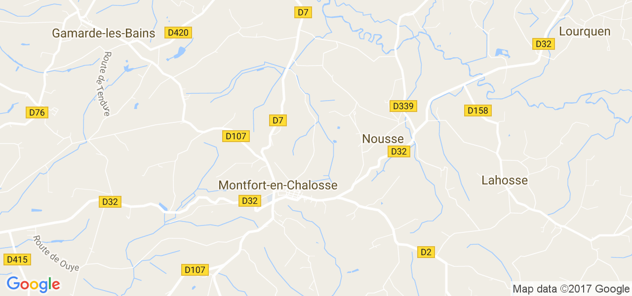 map de la ville de Montfort-en-Chalosse