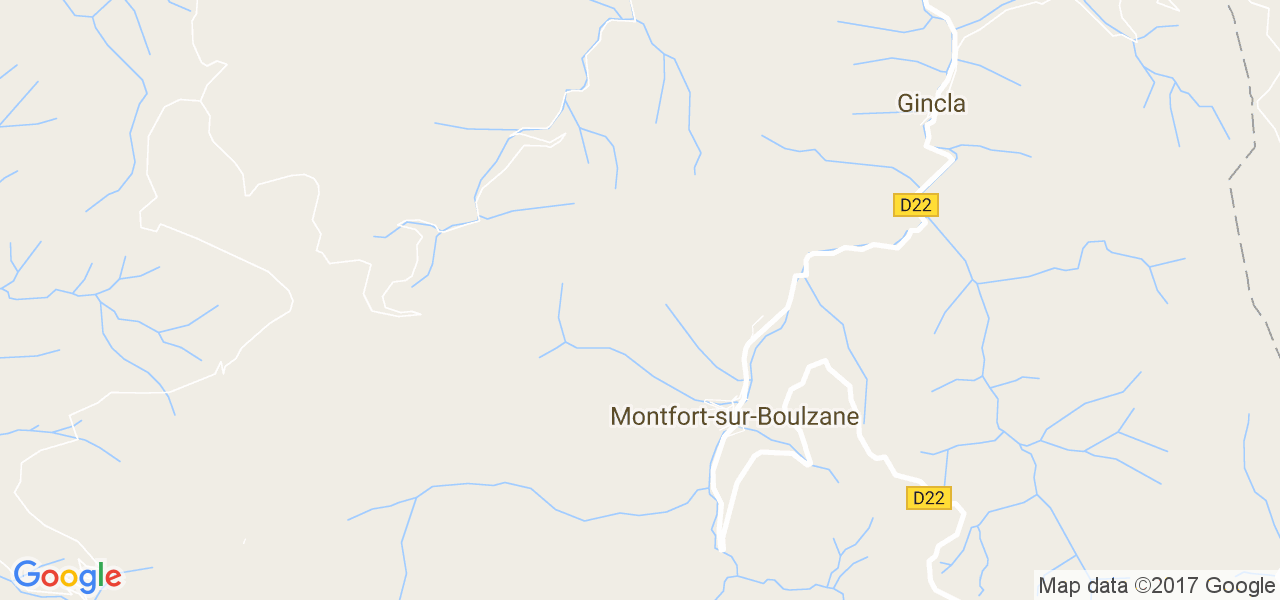 map de la ville de Montfort-sur-Boulzane